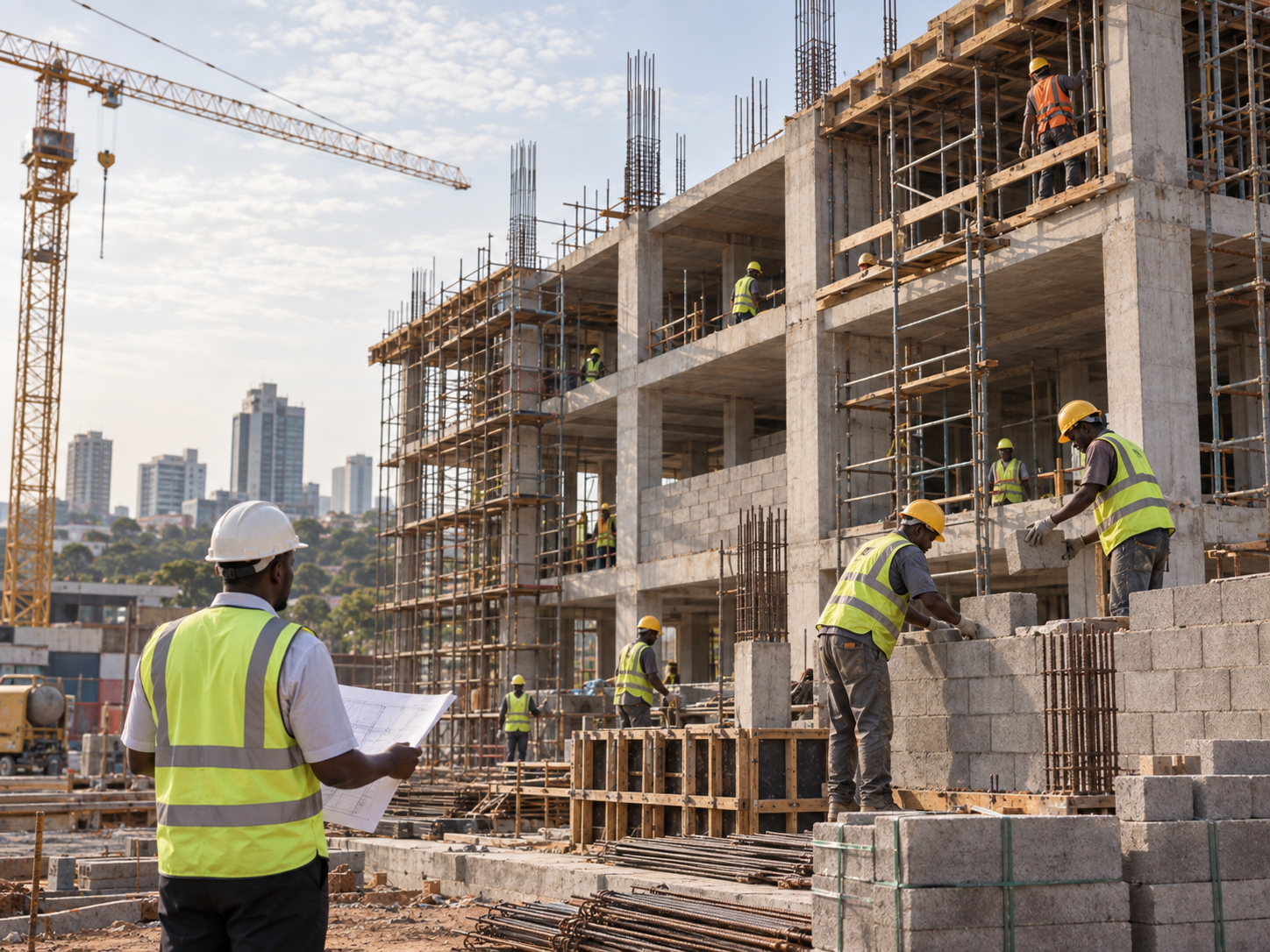 Building construction project in progress